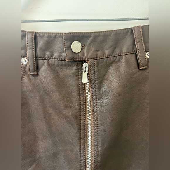 Free People Sycamore Vegan Brown Midi Skirt, Sz 27 - Picture 10 of 11